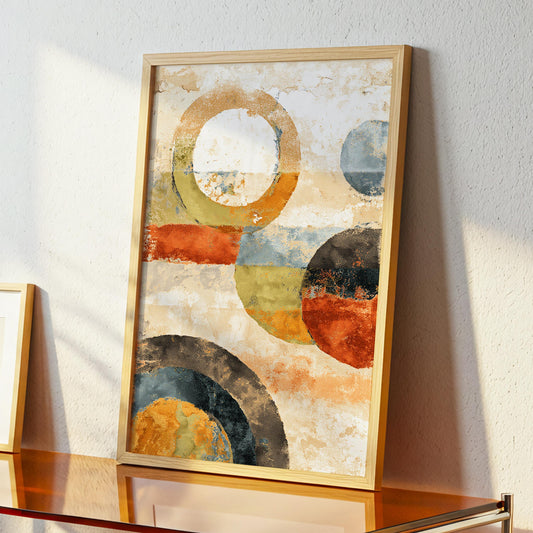 Abstract Shape Art, Oil Painting Palette, Minimal Neutral Wall Decor, Boho, Japandi, Scandi, Calming Organic Look, Framed Or Unframed Print