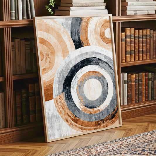 Abstract Shape Art, Oil Painting Palette, Minimal Neutral Wall Decor, Boho, Japandi, Scandi, Calming Organic Look, Framed Or Unframed Print