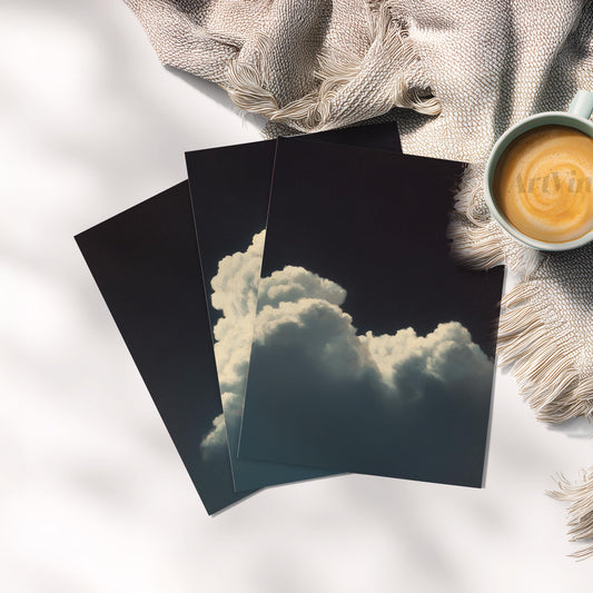 Above the Clouds · Airplane Sky Painting Wall Art · Set of 3 Minimal Cloudscape Prints for Modern Travel or Aviation Themed Decor