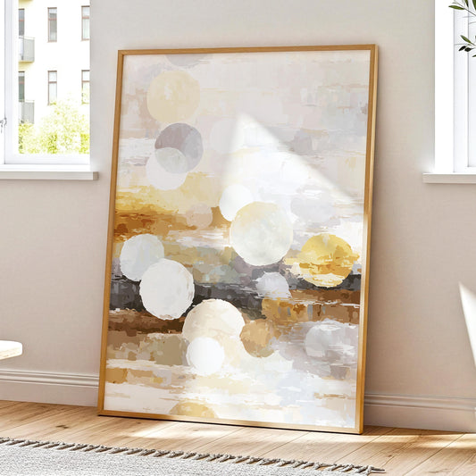 Abstract Shape Art, Oil Painting Palette, Minimal Neutral Wall Decor, Boho, Japandi, Scandi, Calming Organic Look, Framed Or Unframed Print