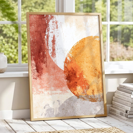 Abstract Shape Art, Oil Painting Palette, Minimal Neutral Wall Decor, Boho, Japandi, Scandi, Calming Organic Look, Framed Or Unframed Print