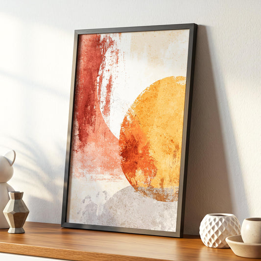 Abstract Shape Art, Oil Painting Palette, Minimal Neutral Wall Decor, Boho, Japandi, Scandi, Calming Organic Look, Framed Or Unframed Print