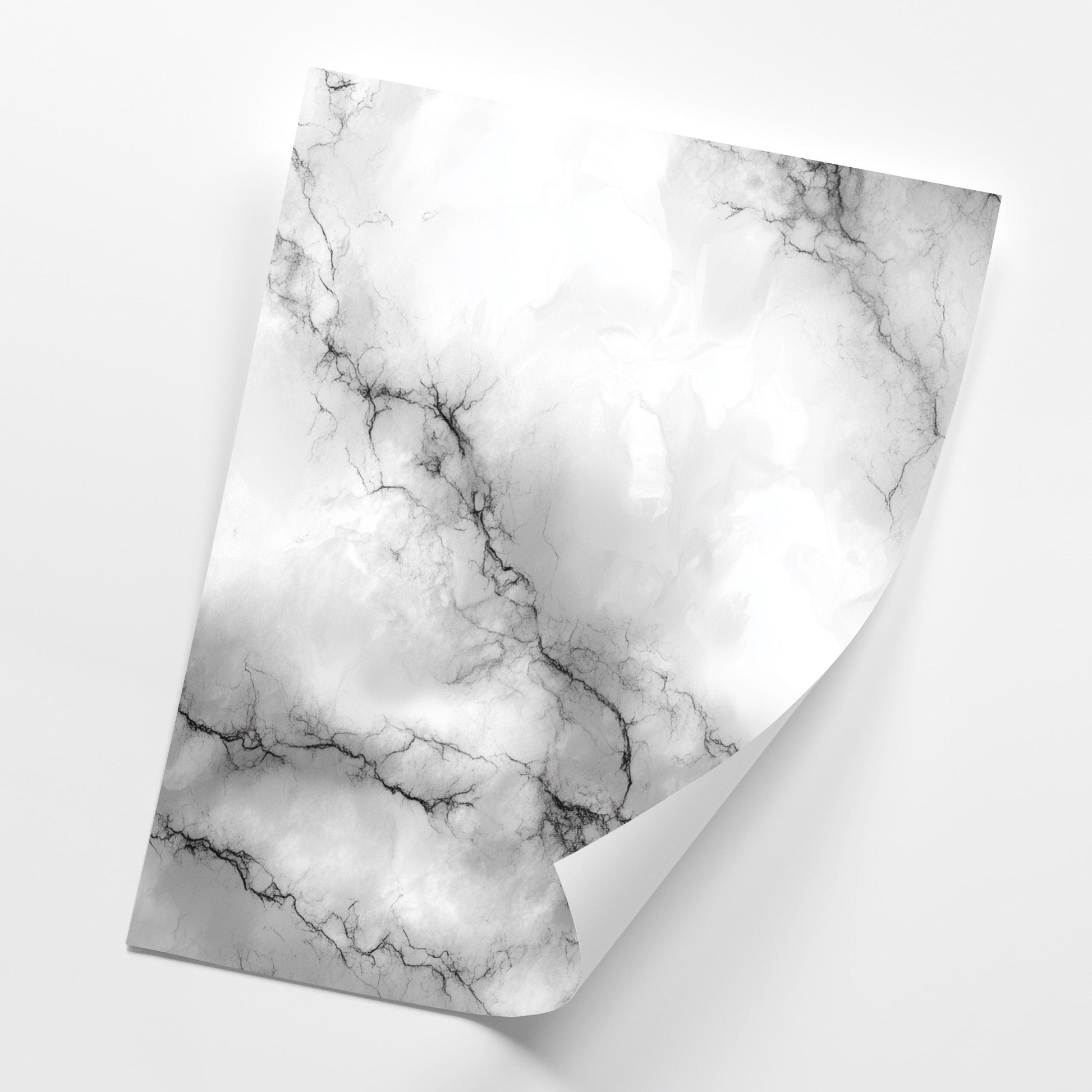 Stormcloud Marble – Grey and Black Abstract Clouded Stone Wall Art, Moody Neutral Decor Set of 3 Prints