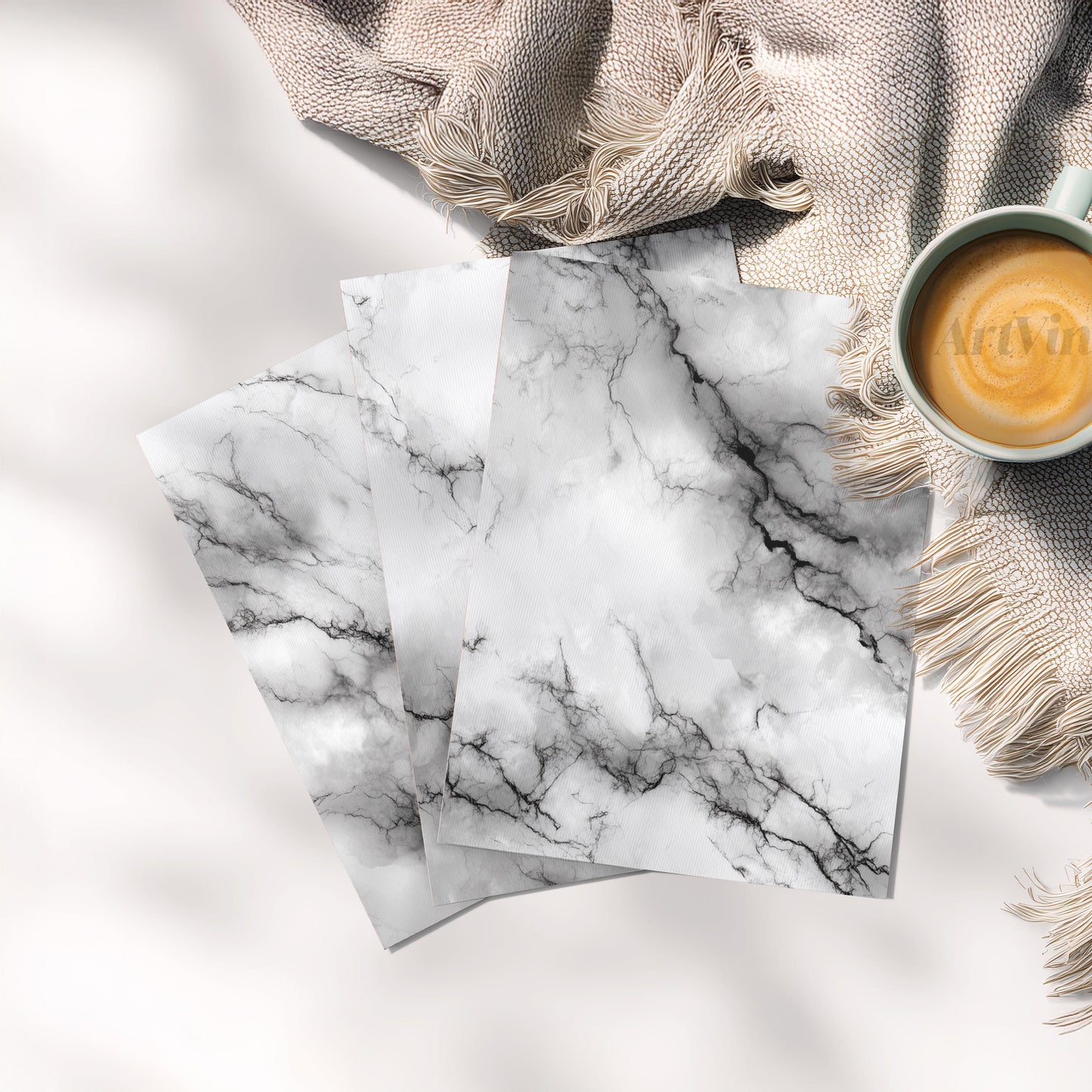 Stormcloud Marble – Grey and Black Abstract Clouded Stone Wall Art, Moody Neutral Decor Set of 3 Prints