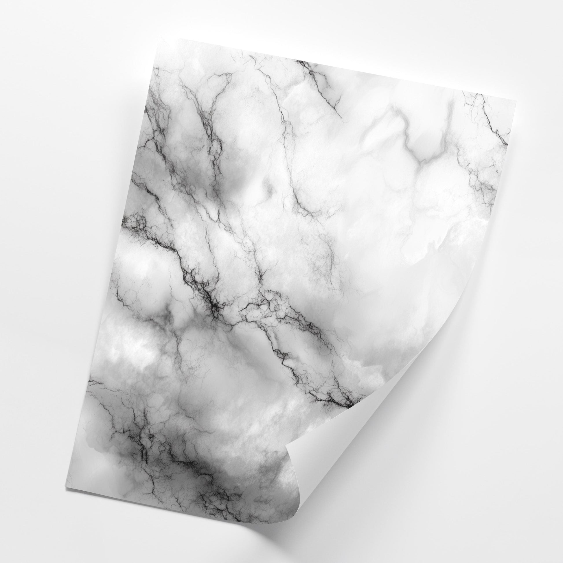 Stormcloud Marble – Grey and Black Abstract Clouded Stone Wall Art, Moody Neutral Decor Set of 3 Prints