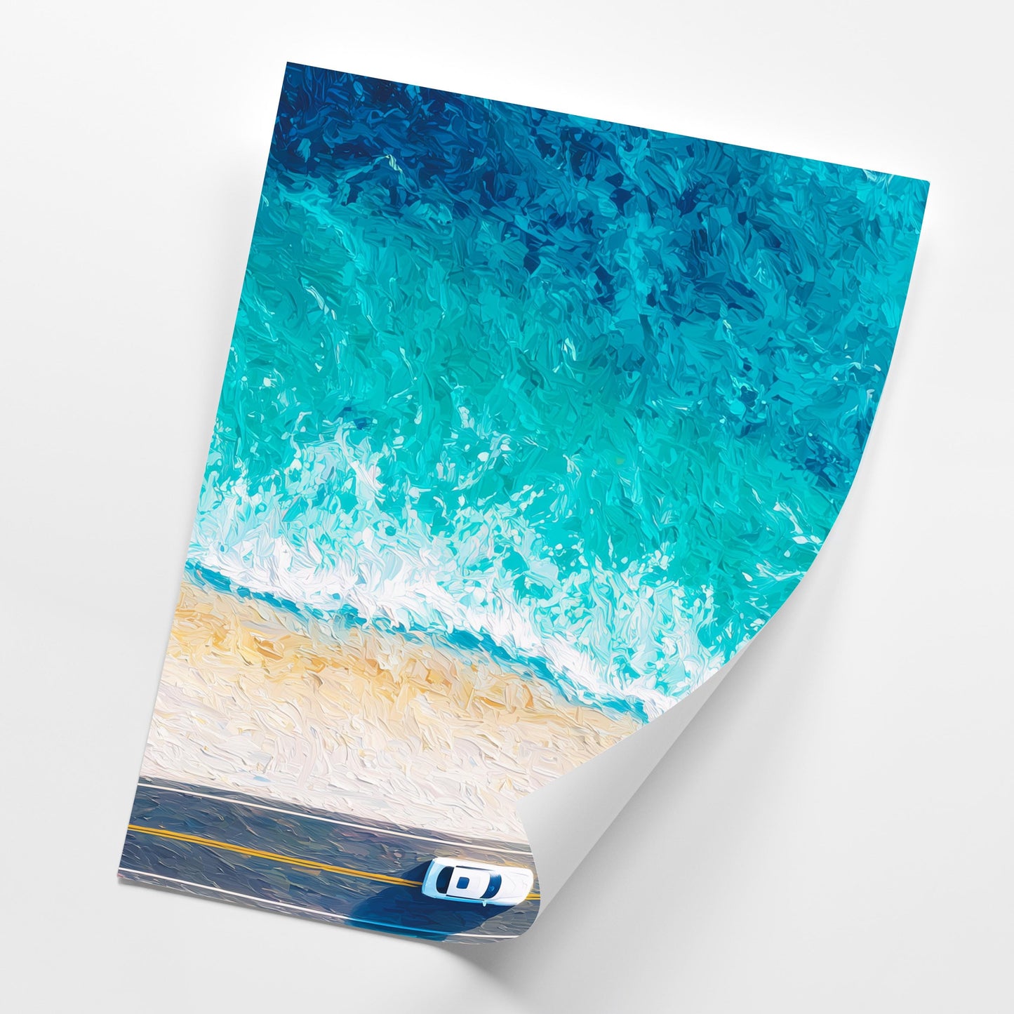 Coastal Highway Escape · Aerial Beach Road Ocean Art · Set of 3 Coastal Wall Prints for Modern Seaside or Holiday Home Decor