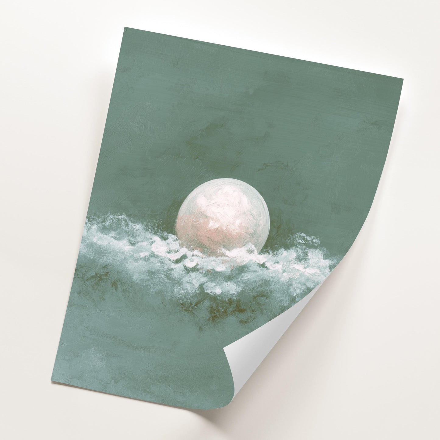 Set of 3 Prints · Blue Sky Moon Pattern Wall Art · Minimal Poster Set for Living Room · Prints & Framed Prints · Modern Home Decor