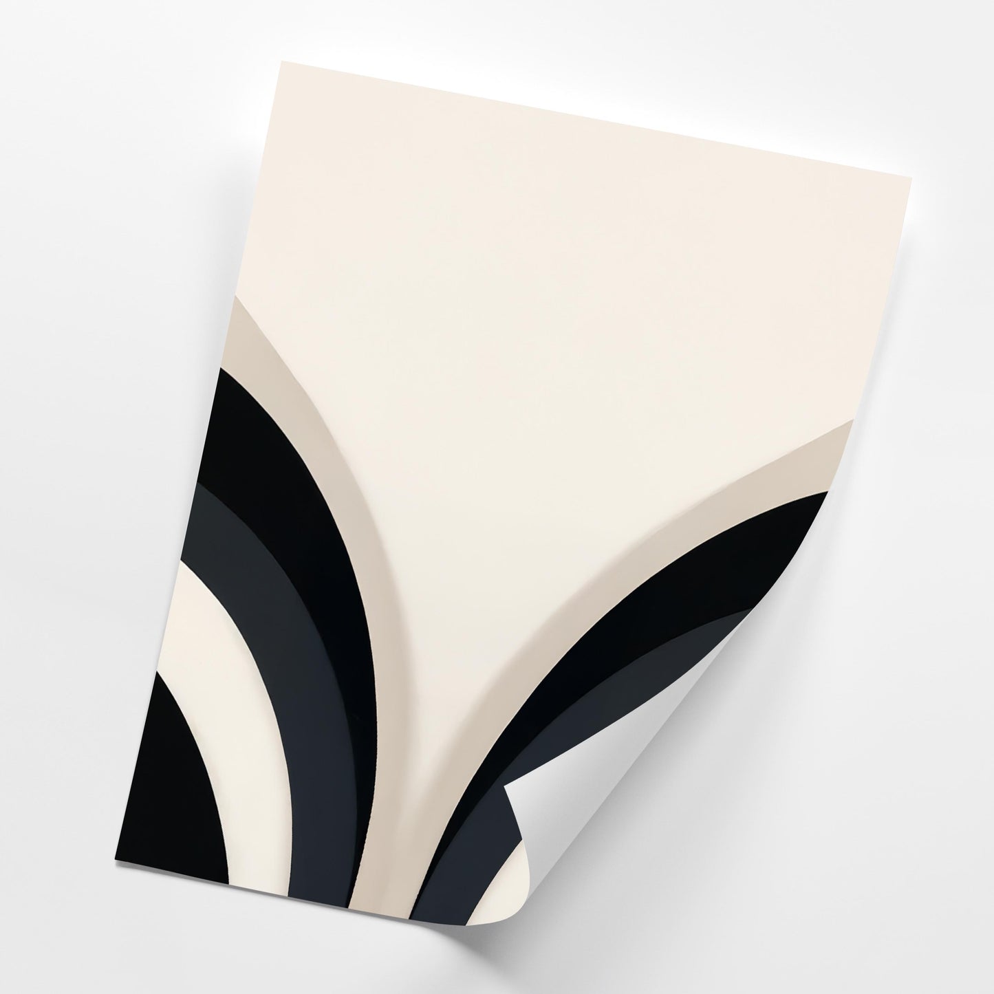 Black Beige Triptych Wall Art Set of 3, Abstract Arches Prints, Modern Minimalist Wall Decor, 3 Panel Artwork Gifts