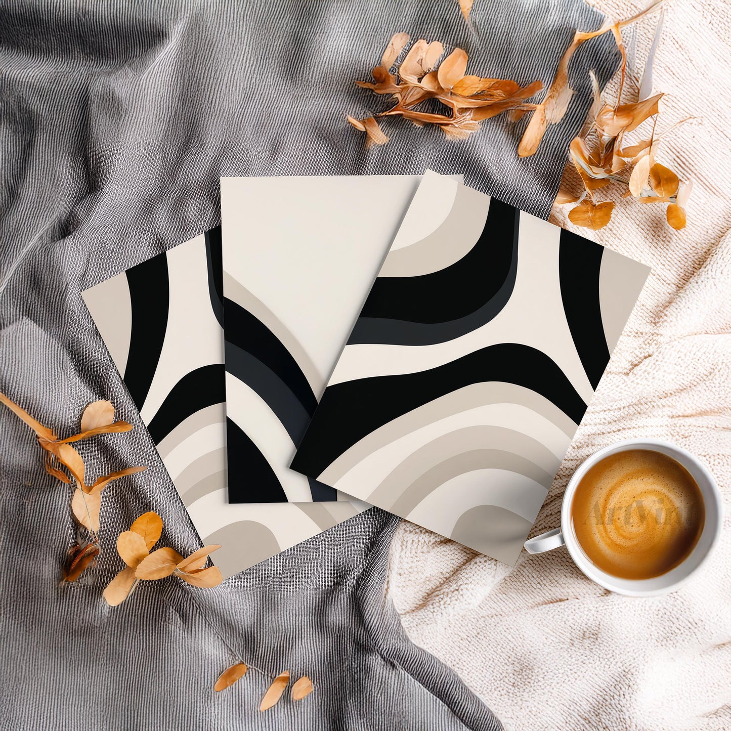 Black Beige Triptych Wall Art Set of 3, Abstract Arches Prints, Modern Minimalist Wall Decor, 3 Panel Artwork Gifts