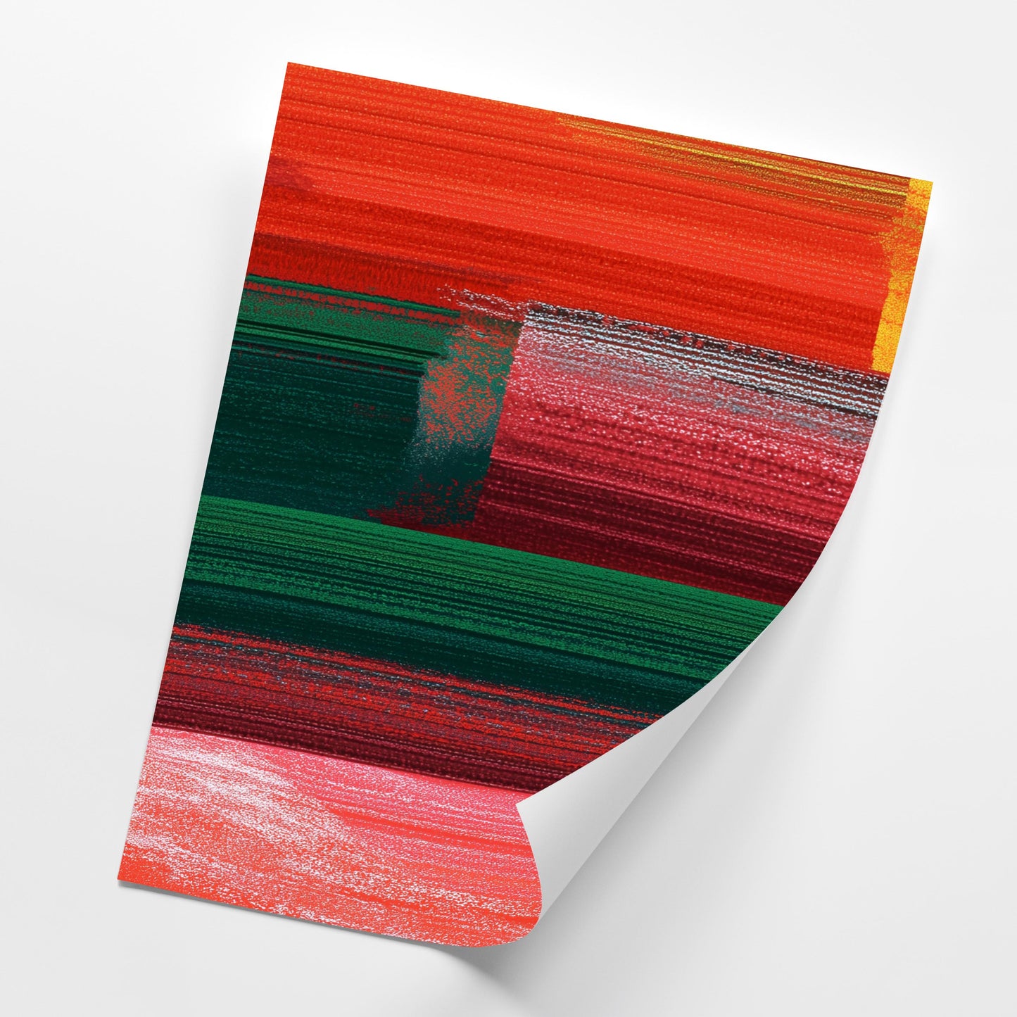 Colorful Abstract Triptych Wall Art Set of 3, Red Green Yellow Prints, Modern Statement Wall Decor, 3 Panel Artwork