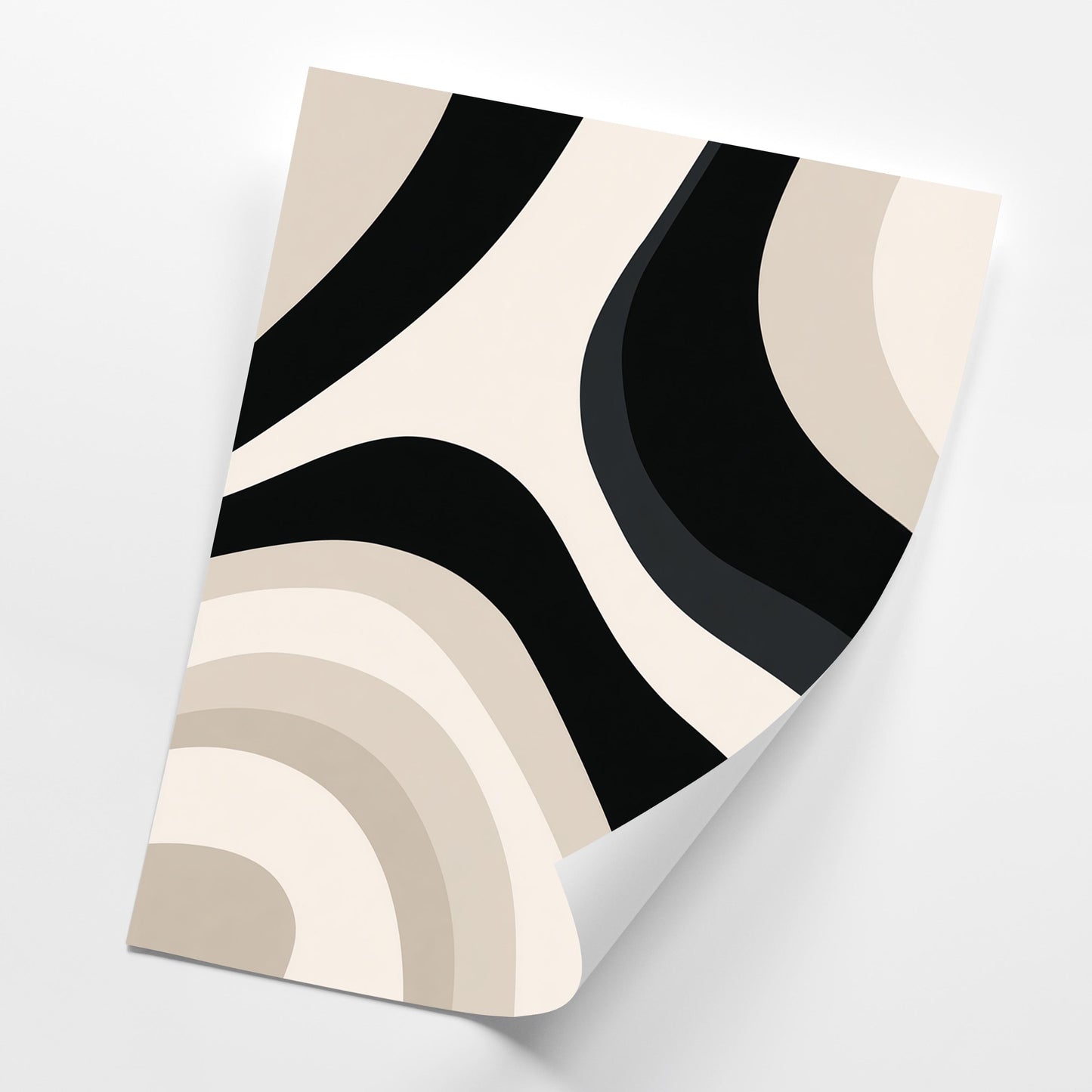 Black Beige Triptych Wall Art Set of 3, Abstract Arches Prints, Modern Minimalist Wall Decor, 3 Panel Artwork Gifts