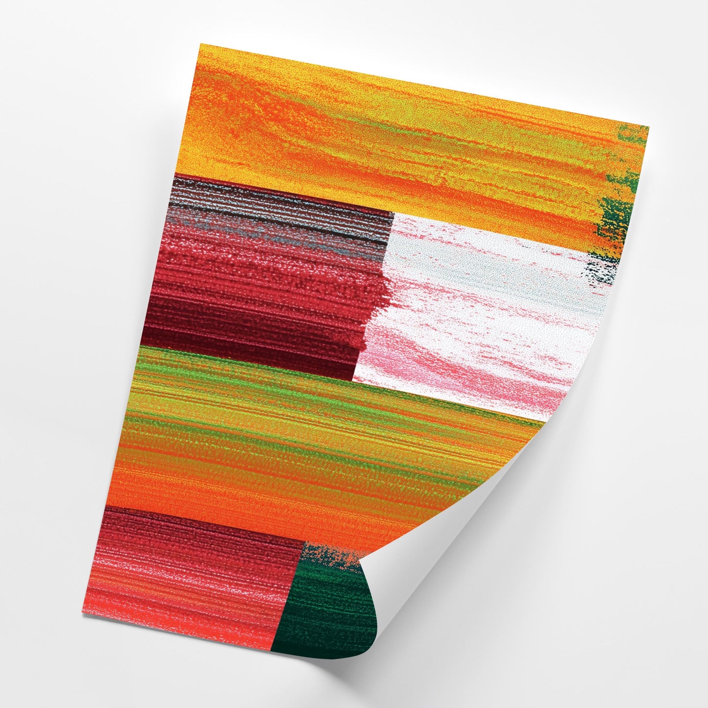 Colorful Abstract Triptych Wall Art Set of 3, Red Green Yellow Prints, Modern Statement Wall Decor, 3 Panel Artwork